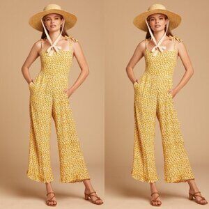 New Faithfull The Brand Frankie Marguerite Floral Wide Leg Jumpsuit NWT 2/XS